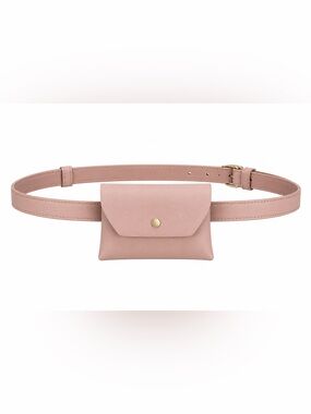 Small Samara Mauve Leather Belt Bag